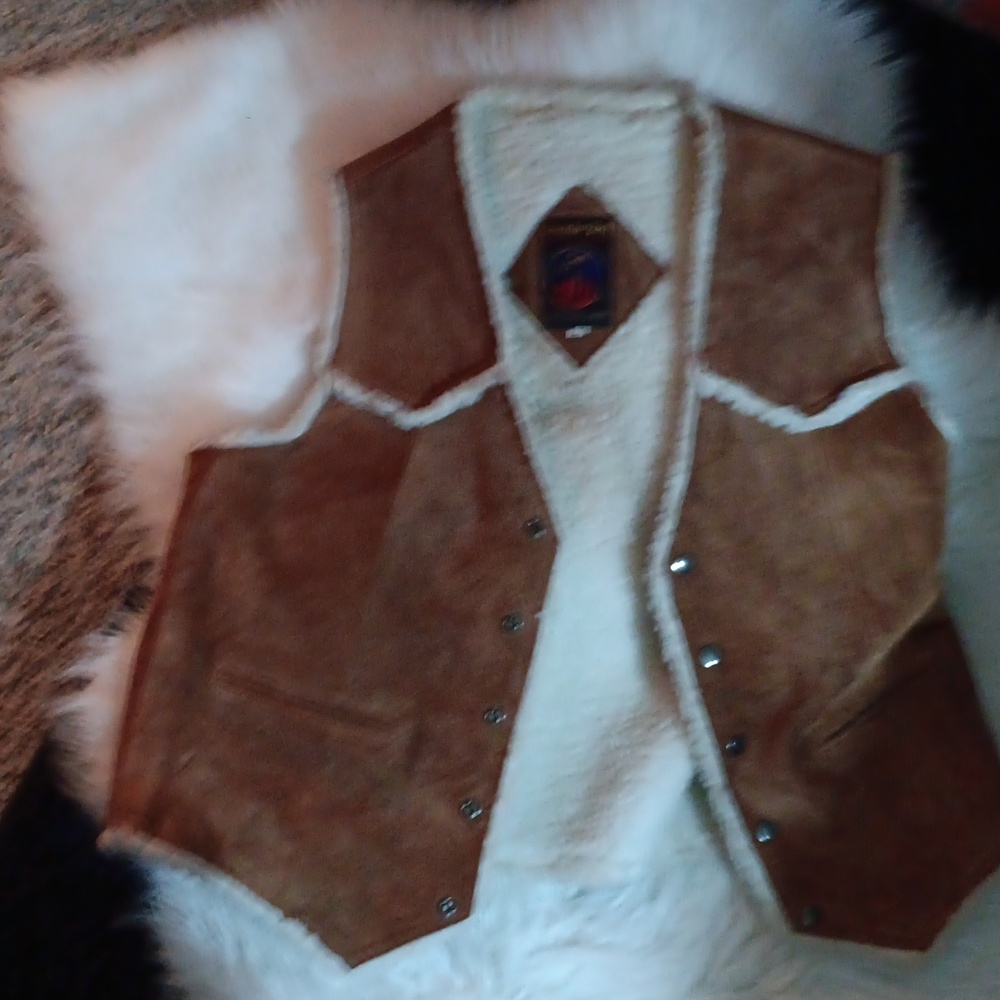 Brown suede Vest